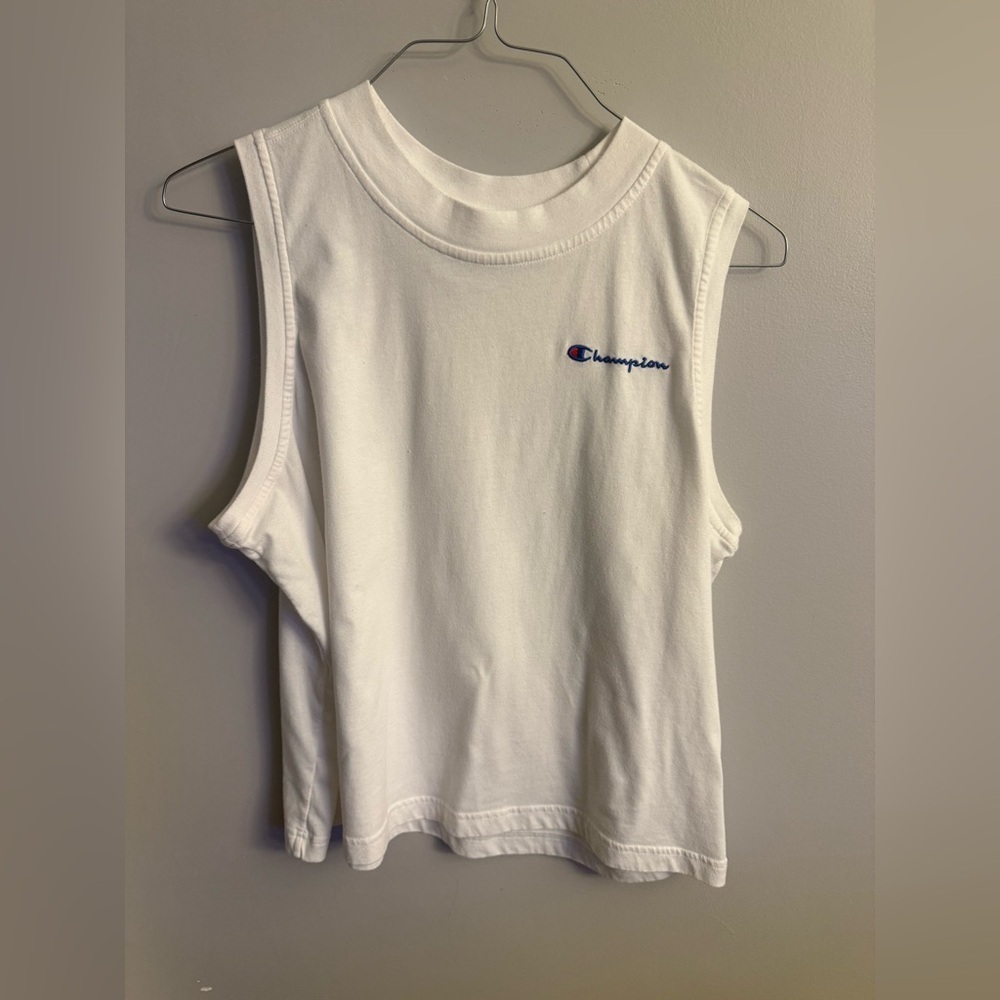 Champion Women's White Muscle Tee